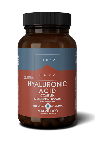 Terranova Hyaluronic Acid Complex - hyaluronihappo 50 kaps.|Terranova 透明质酸复合物 - 透明质酸 50 粒。