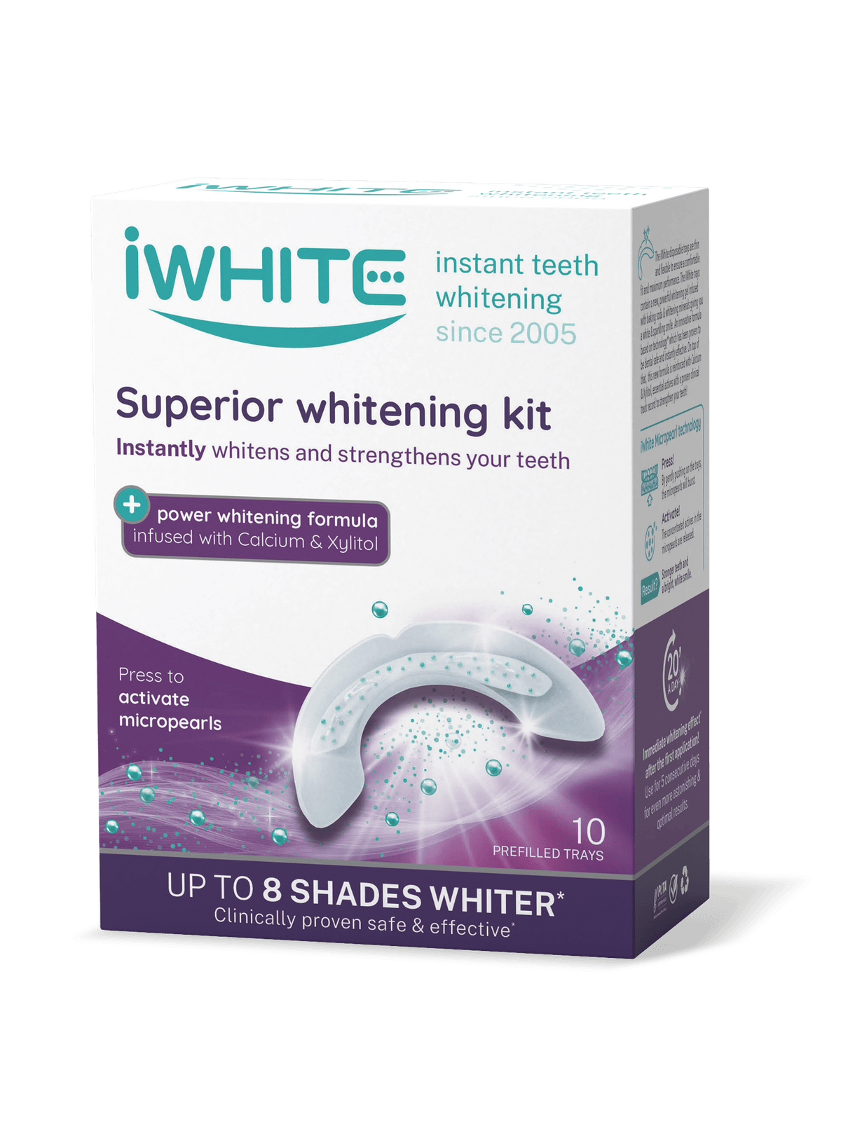 iWhite 高级美白套装 - 美白牙模 10 x 0.8 g - 注意 有效期 01/2027