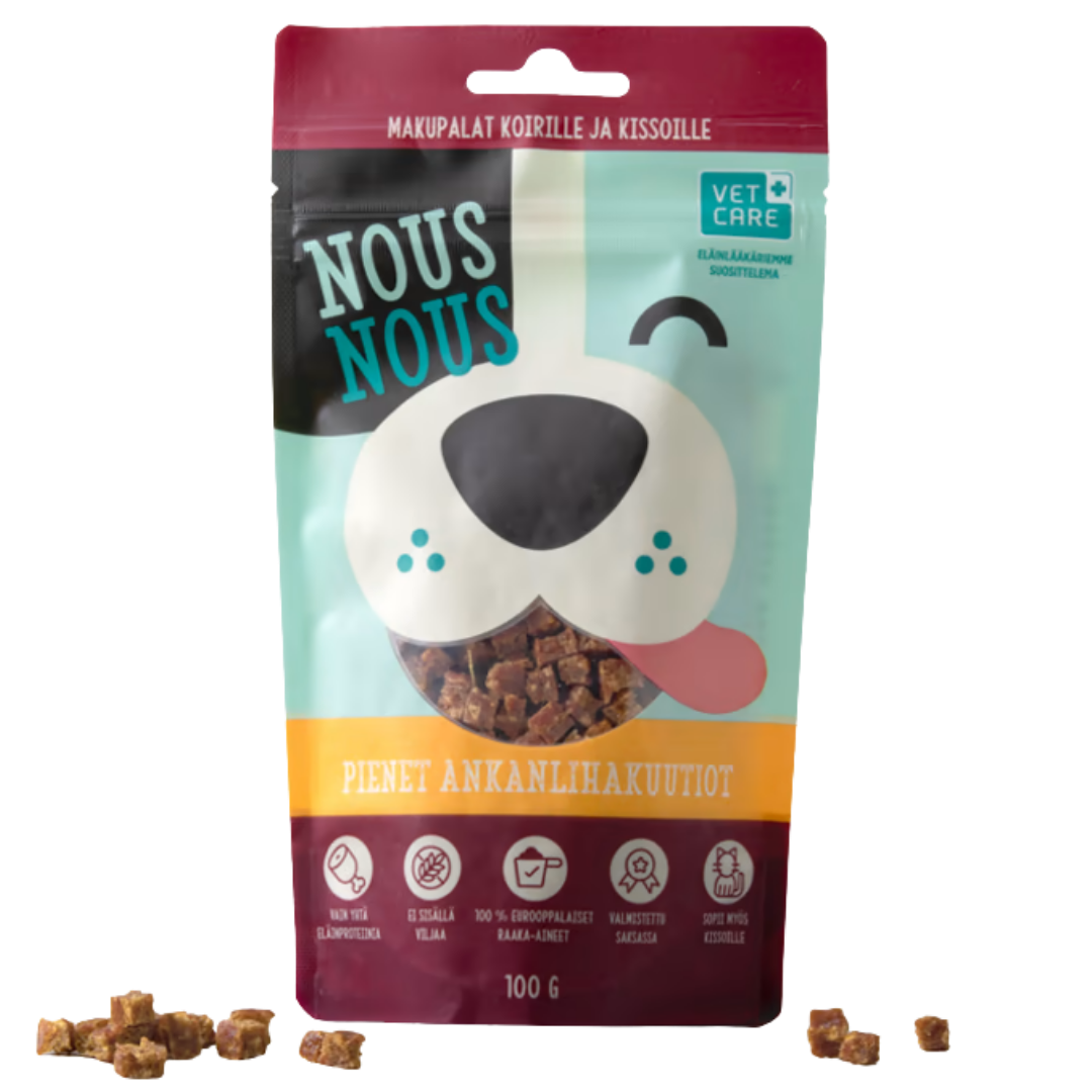 NousNous Pienet Ankanlihakuutiot 100 g|NousNous 小块鸭肉粒 100 g