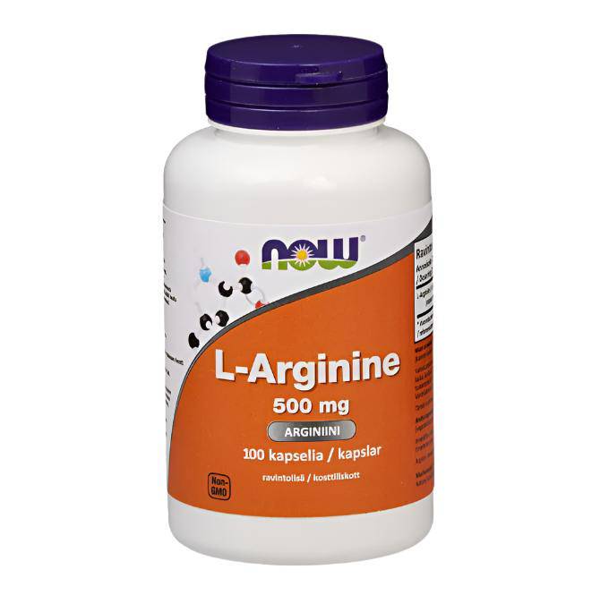 Now Foods L-精氨酸 500毫克 100粒|Now Foods L-Arginine 500 mg 100 kaps.
