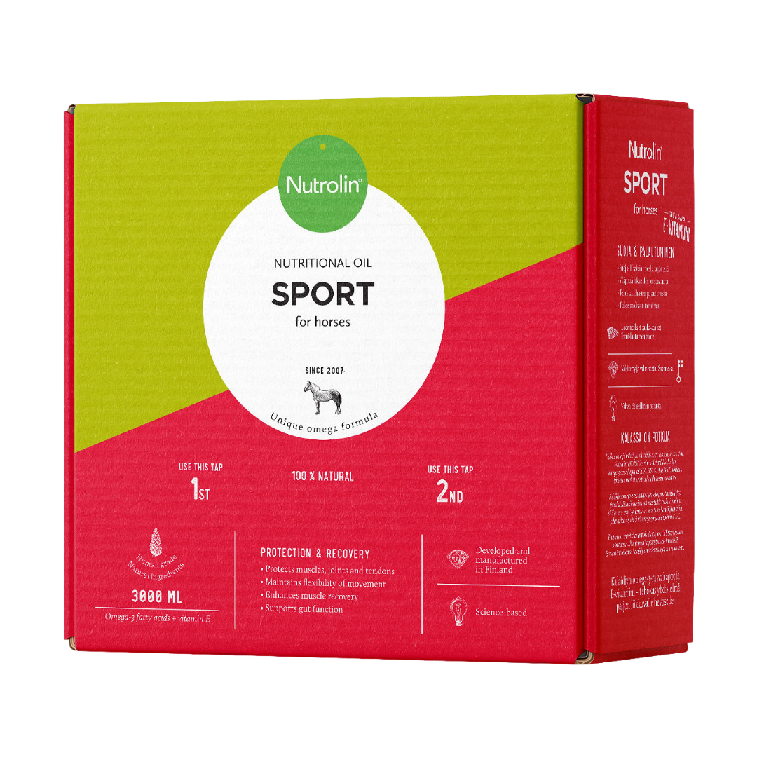 Nutrolin Horse Sport - Paljon liikkuvalle hevoselle 3000 ml|Nutrolin 马术运动 - 适用于活跃马匹 3000 ml