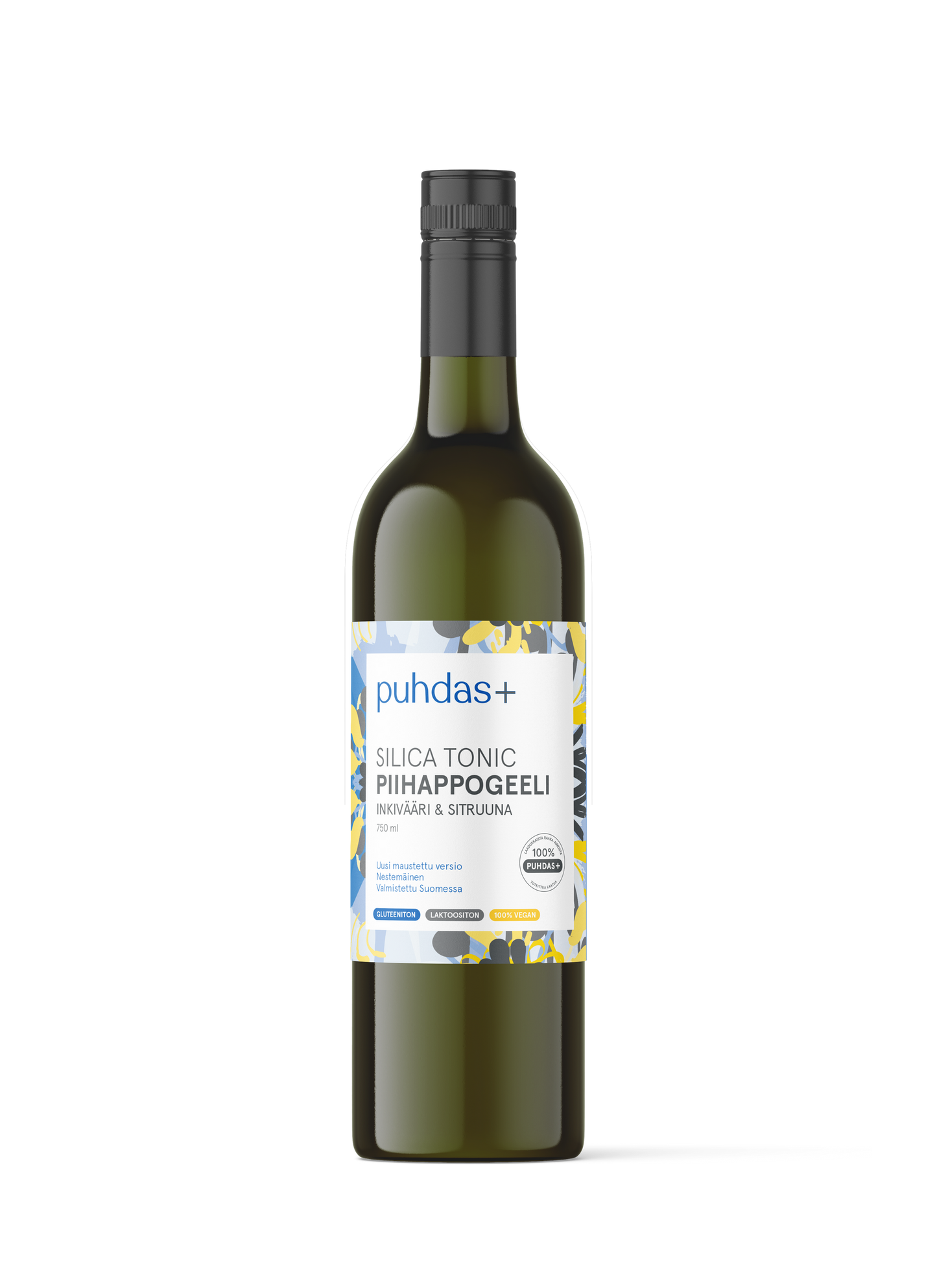 Puhdas+ Silica Tonic Piihappogeeli Inkivääri & Sitruuna 750 ml|Puhdas+ 二氧化硅滋补剂 硅酸凝胶 生姜柠檬 750 ml