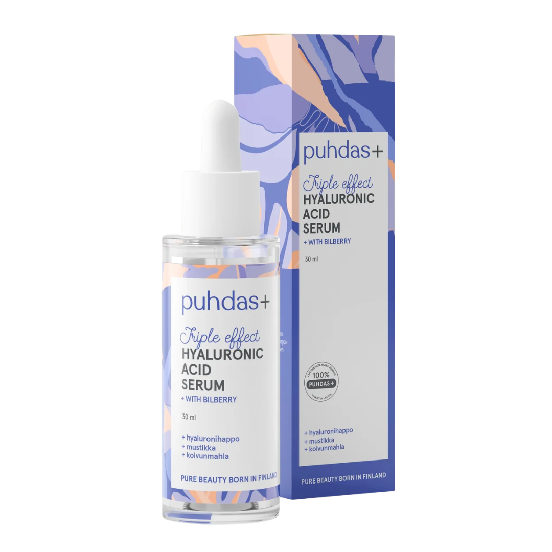 Puhdas+ 透明质酸精华 蓝莓 30 ml|Puhdas+ Hyaluronihapposeerumi Mustikka 30 ml