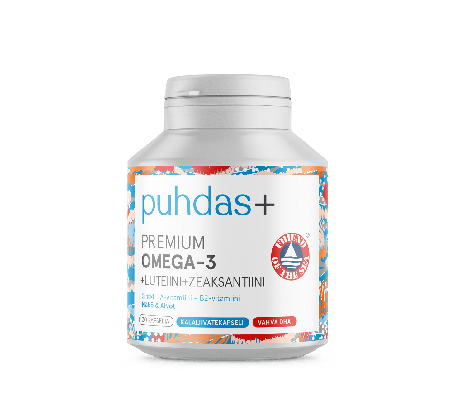 Puhdas+ Premium Omega-3 + Luteiini + Zeaksantiini 30 kaps.
