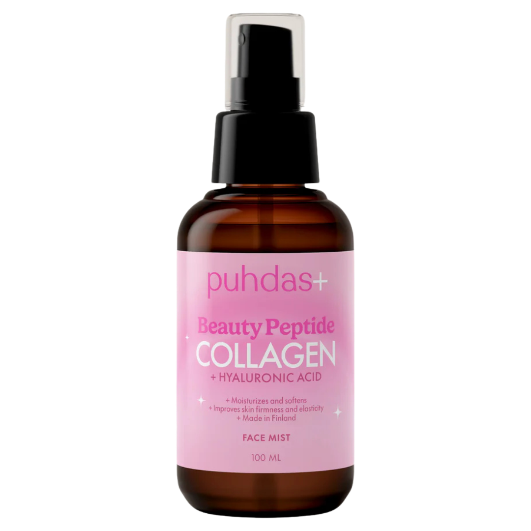 Puhdas+ 胜肽胶原蛋白+透明质酸面部喷雾 100 ml|Puhdas+ Beauty Peptide Collagen + Hyaluronic Acid Face Mist - Kasvovesi 100 ml