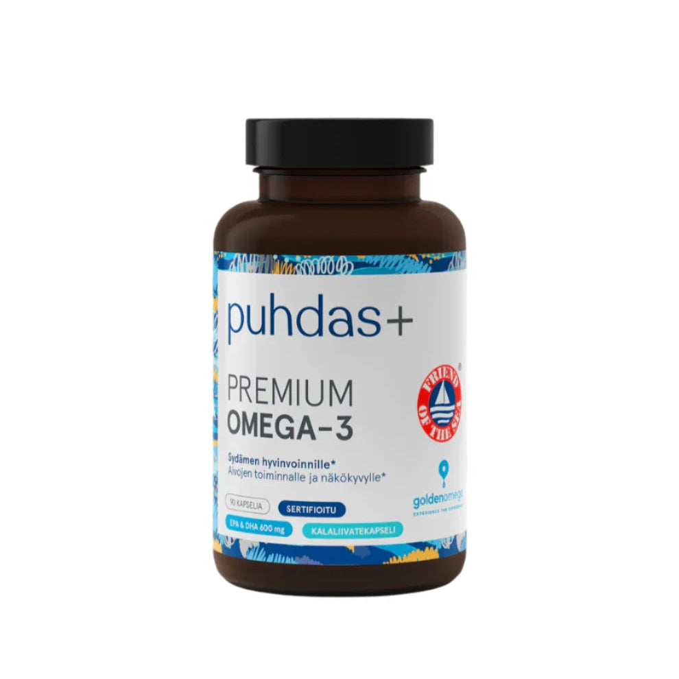 Puhdas+ Premium Omega-3 - 600 mg Kalaöljykapselit 90 kaps. - toimituskatkos, ei tietoa milloin saa lisää