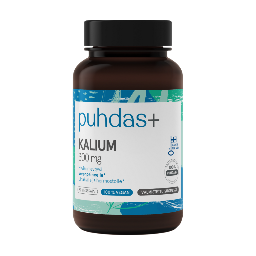 Puhdas+ 钾 300毫克 60粒|Puhdas+ Kalium 300 mg 60 kaps.