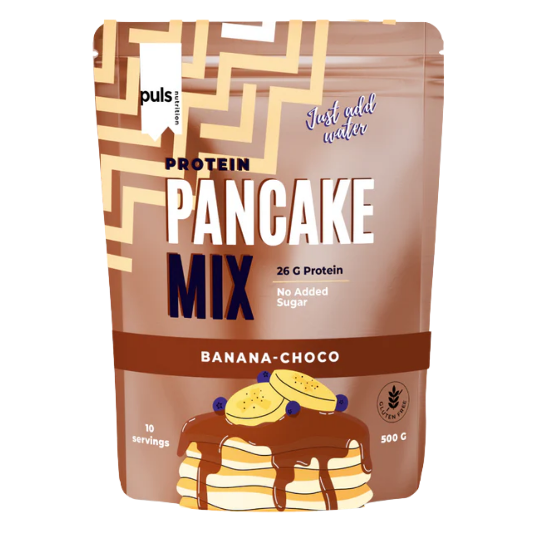 蛋白煎饼粉 香蕉巧克力味 500 g|Puls Nutrition Protein Pancake Mix - Pannukakkuseos Banaani & Suklaa 500 g