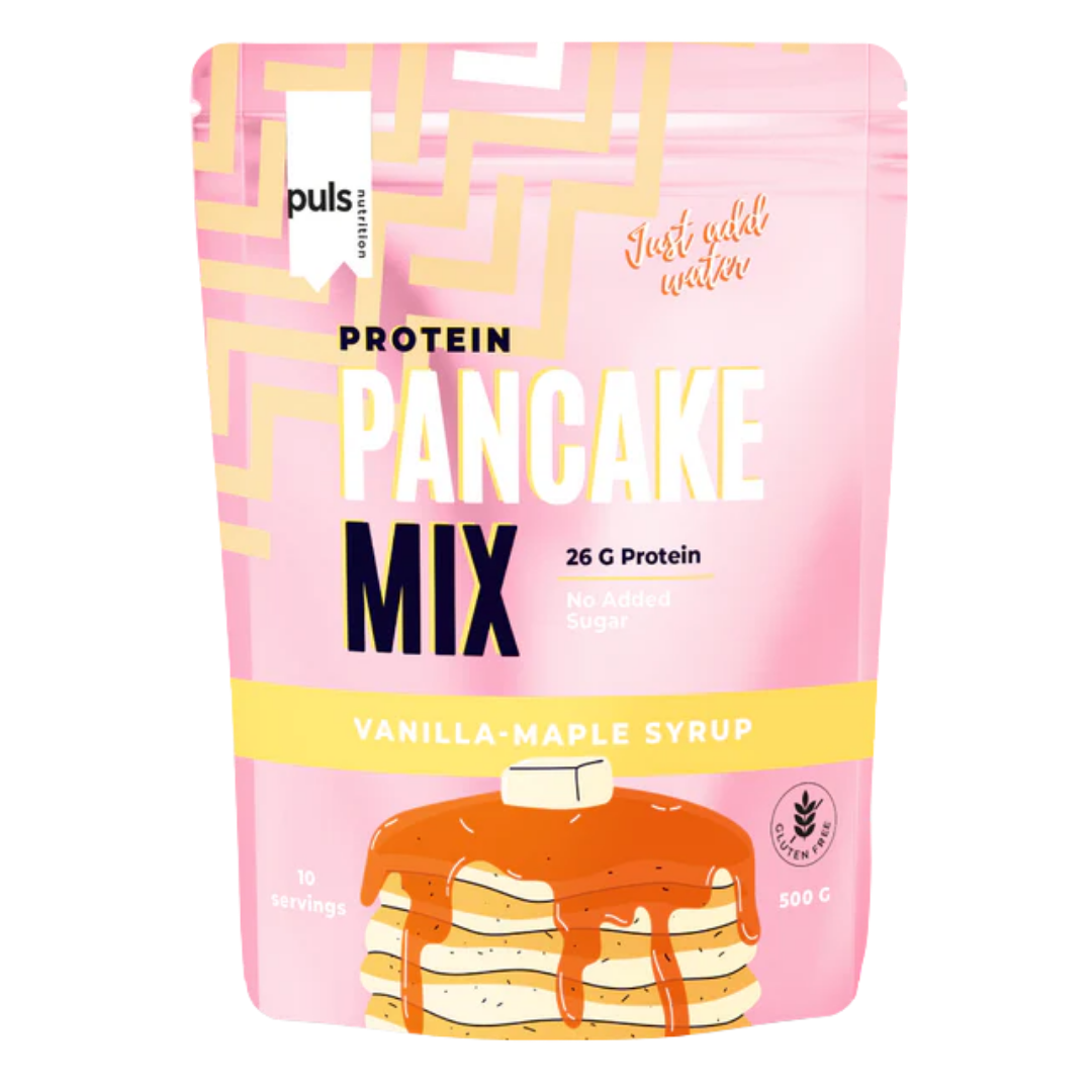 蛋白煎饼粉 香草枫糖浆味 500 g|Puls Nutrition Protein Pancake Mix - Pannukakkuseos Vanilja & Vaahterasiirappi 500 g