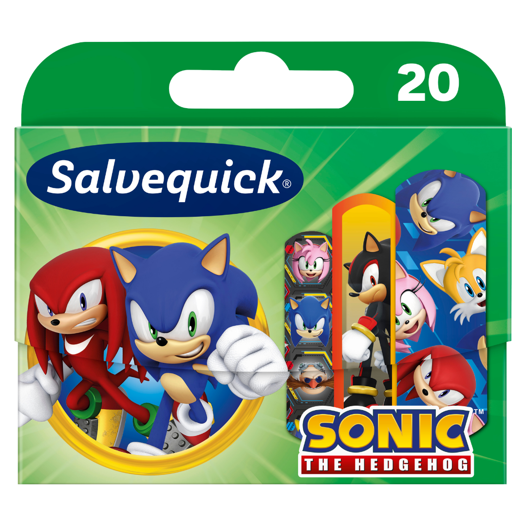 Salvequick 刺猬索尼克儿童创可贴 20 kpl