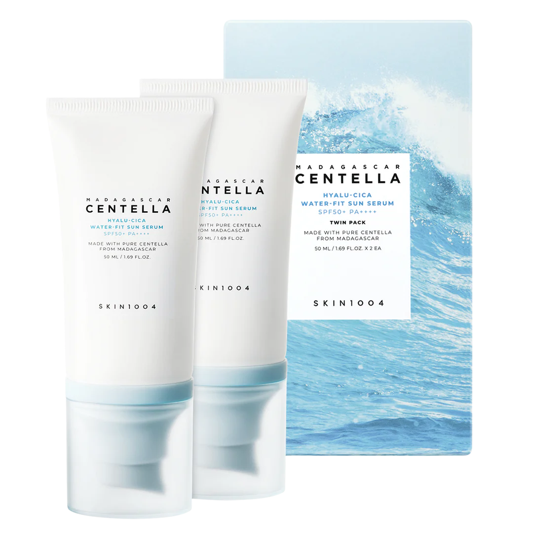 SKIN1004 积雪草透明质酸水感防晒精华 SPF50+ PA++++ 2支装 50 ml|SKIN1004 Centella Hyalu-Cica Water-Fit Sun Serum SPF50+ PA++++ - Aurinkovoide 2 x 50 ml