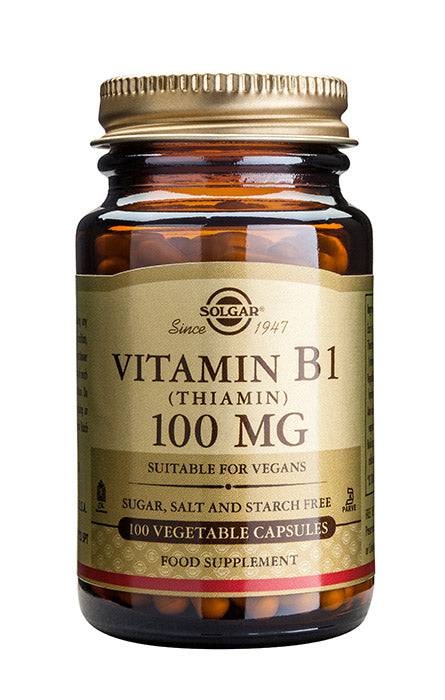 Solgar Vitamin B1 - B1-vitamiini 100 kaps.|Solgar 维生素B1-B1维生素100粒