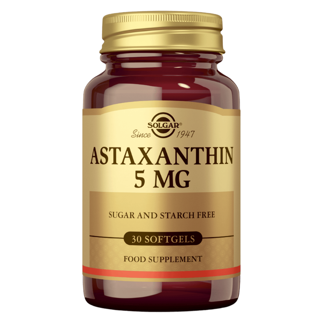 索尔加虾青素5毫克30粒|Solgar Astaxanthin 5 mg - Astaksantiini 30 kaps.