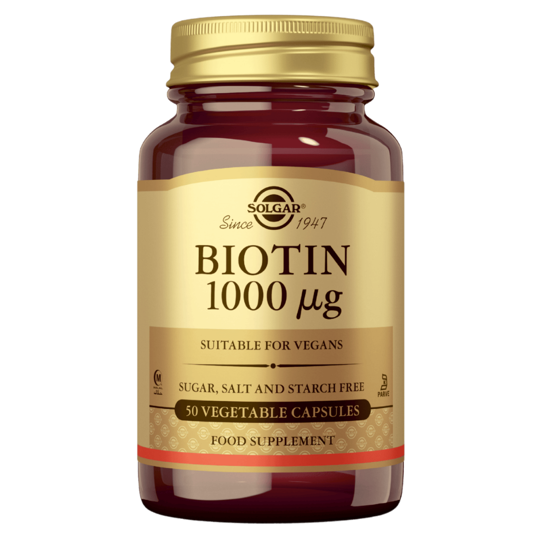 Solgar Biotin 1000 µg - Biotiini 50 kaps.|Solgar 生物素 1000 µg - 生物素 50 粒。