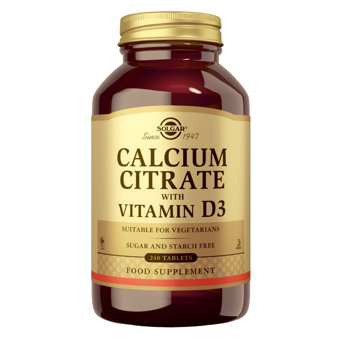 索尔加柠檬酸钙+维生素D3 240片|Solgar Calcium Citrate +D3 - Kalsiumsitraatti +D3 240 tabl.