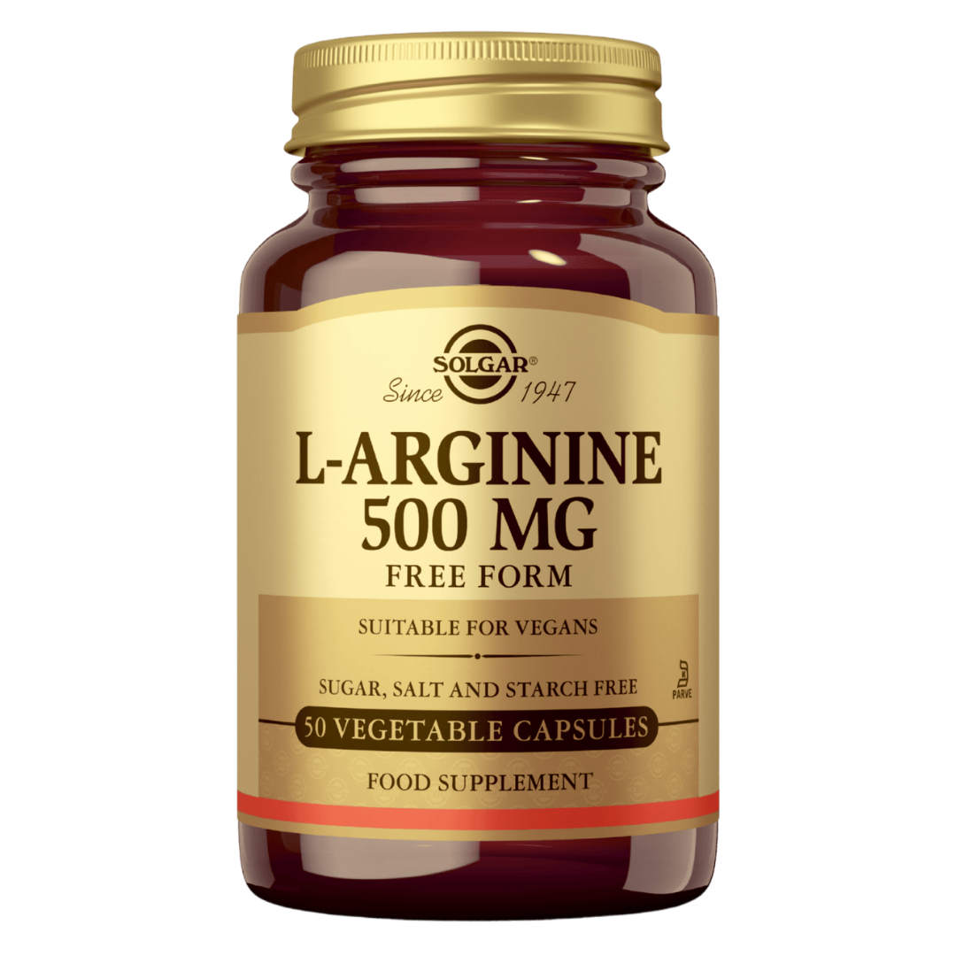 Solgar L-精氨酸 500毫克 - 氨基酸制剂 50粒|Solgar L-Arginine 500 mg - Aminohappovalmiste 50 kaps.