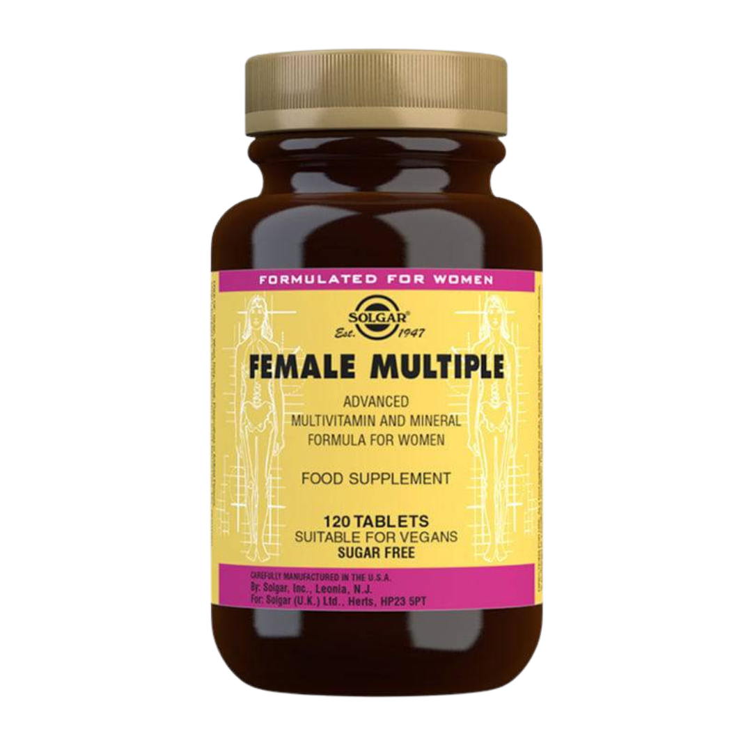 Solgar Female Multiple - Monivitamiini naisille 120 tabl. - poistuu|Solgar Female Multiple - 女性复合维生素 120 片。 - 树叶