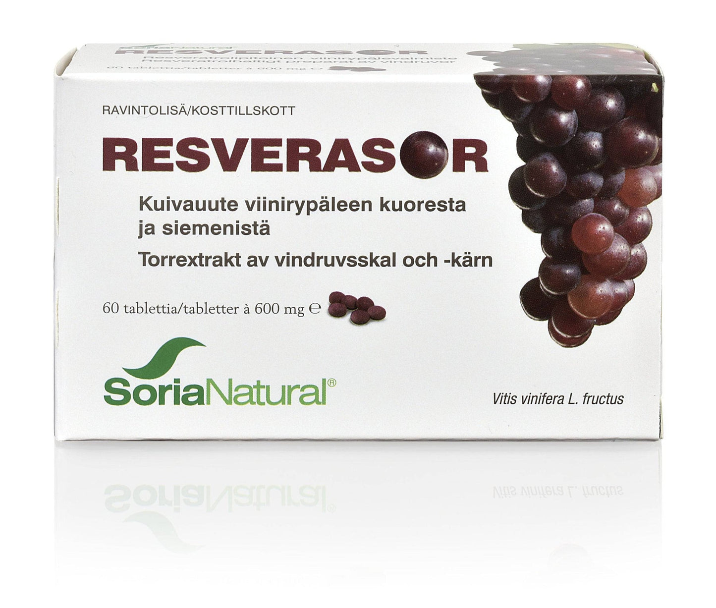 Soria Natural 白藜芦醇制剂 60片|Soria Natural Resverasor - Resveratrolivalmiste 60 tabl.