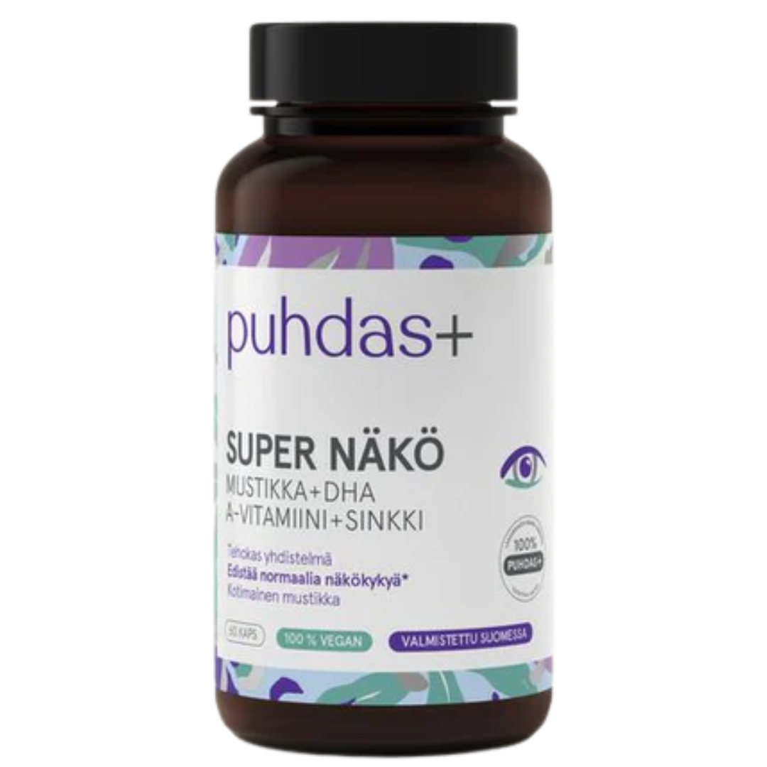 Puhdas+ 超级视力 60粒胶囊|Puhdas+ Super Näkö 60 kaps.