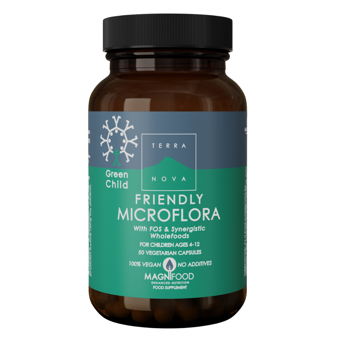 Terranova 儿童友好益生菌 50粒|Terranova Green Child Friendly Microflora - Maitohappobakteerivalmiste lapsille 50 kaps.