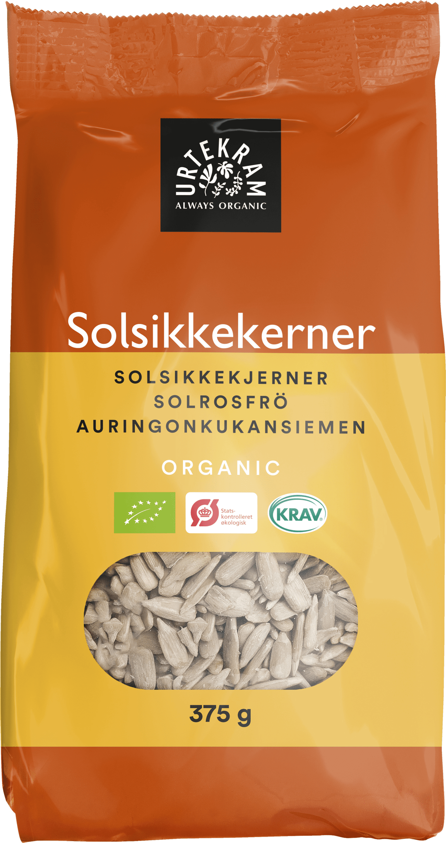 Urtekram 葵花籽 375克 - 保质期2026年11月|Urtekram Auringonkukansiemen 375 g - Päiväys 11/2026