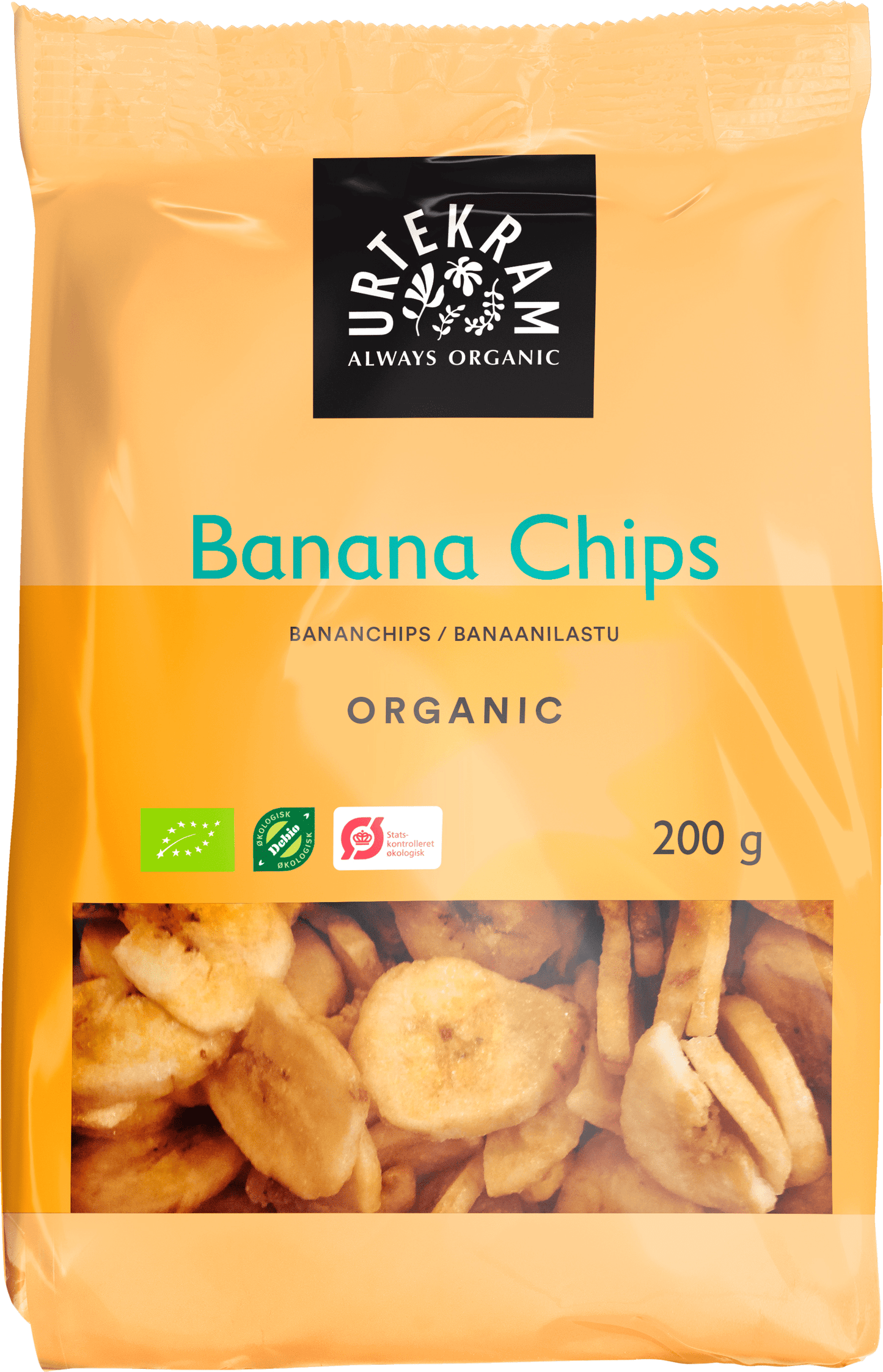 Urtekram Banaanilastu 200 g|Urtekram 香蕉片 200 g