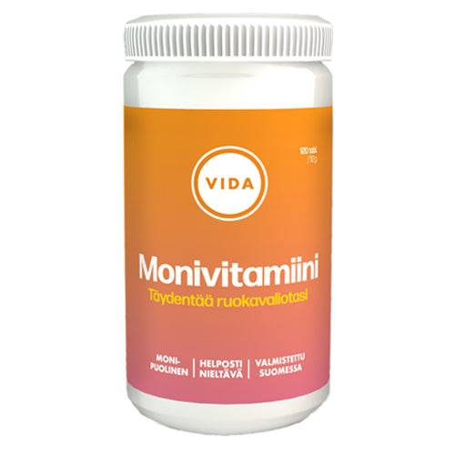 Vida Monivitamiini 120 tabl.|Vida 多种维生素 120 片。