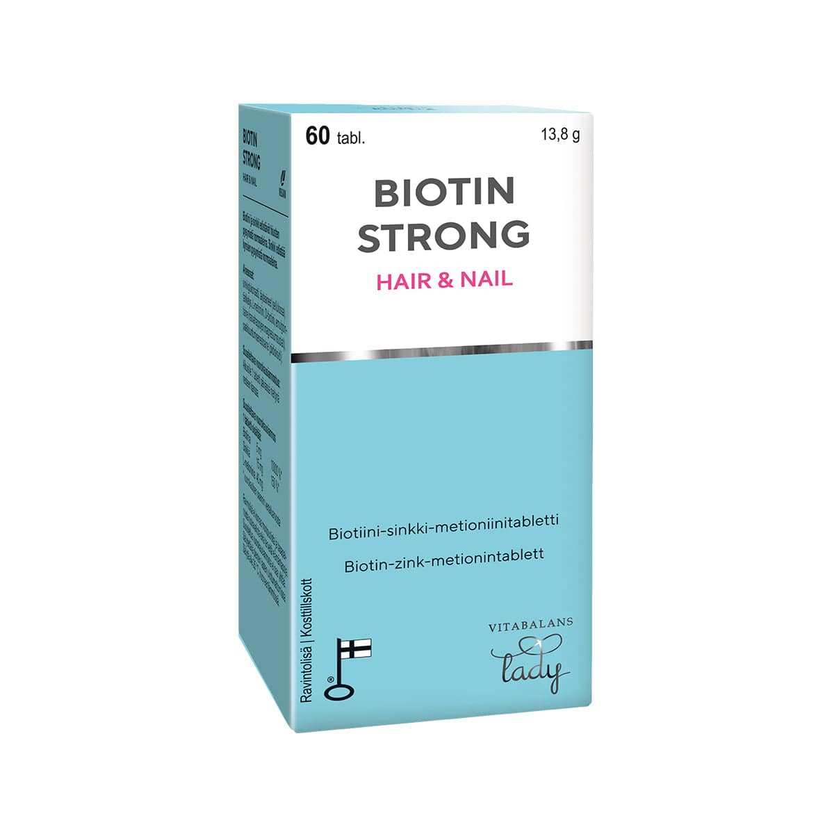 Vitabalans Biotin Strong Hair & Nail 60 tabl. - Päiväys 03/2026|Vitabalans 生物素强健头发和指甲 60 片。 - 日期 03/2026