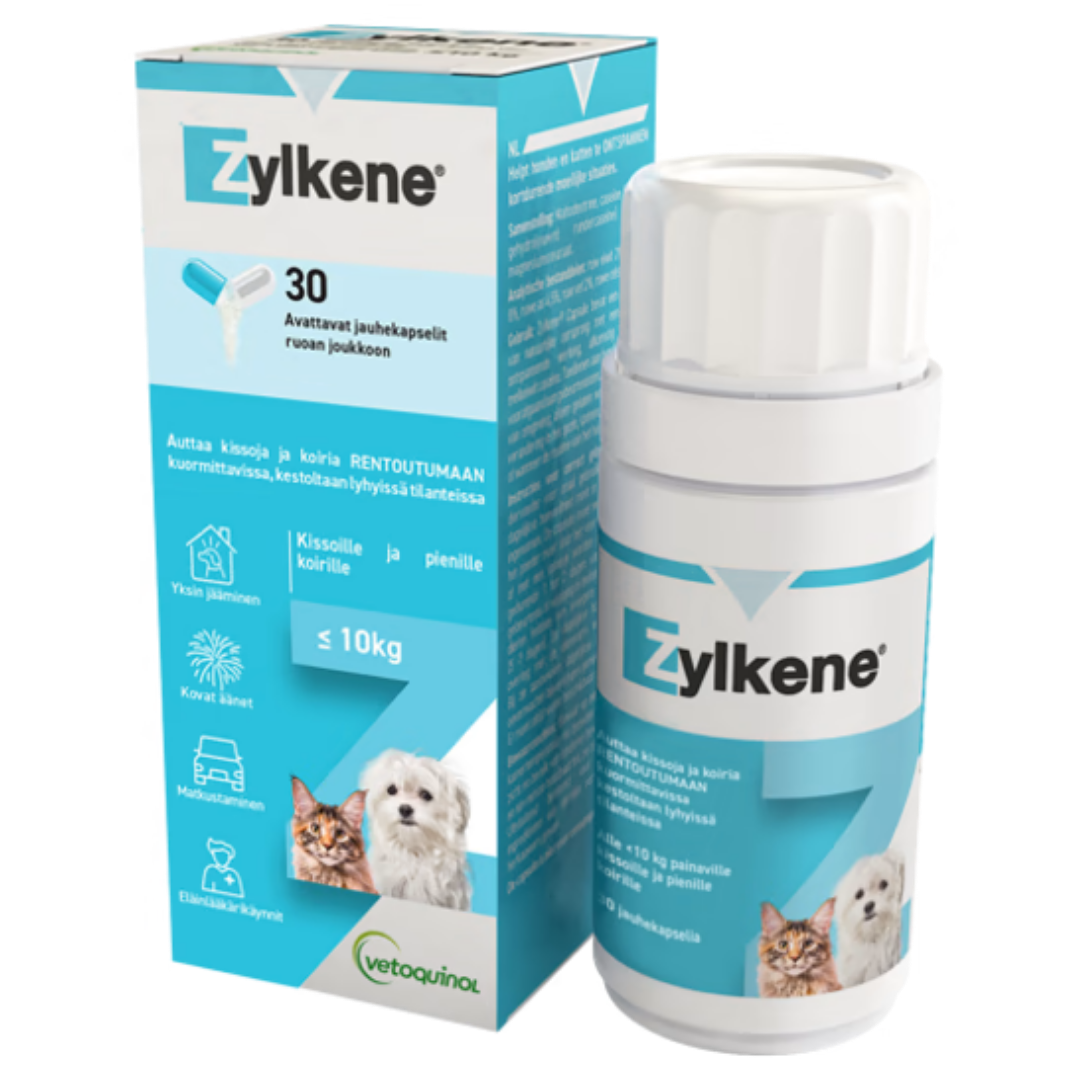 Zylkene - 猫及10公斤以下犬用 30粒胶囊|Zylkene - Kissoille ja alle 10 kg koirille 30 kaps.