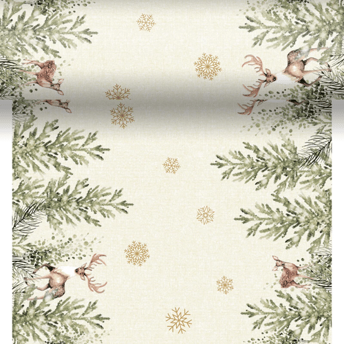 DUNI Bio Dunicel® 0,4  x  4,8m Elegant Deer perforoitu poikkiliina