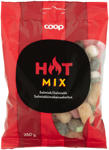Coop 辣味混合糖果 250 g｜Coop Hot Mix makeissekoitus 250 g