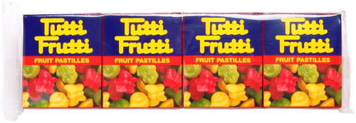 Cloetta 热带水果含片 4x17g｜Tutti Frutti pastilleja 4x17g