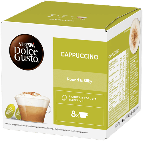 Dolce Gusto 雀巢 Dolce Gusto 16粒/186.4克 卡布奇诺奶咖胶囊｜Nescafé Dolce Gusto 16kaps/186,4g Cappuccino maitokahvikapseli