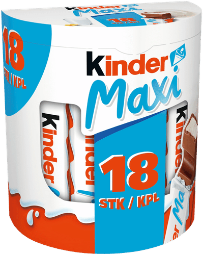 Kinder Maxi牛奶巧克力奶味夹心378克（18块）