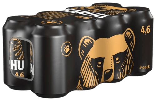 8-pack Karhu Lager olut 4,6% tölkki 0,33 L