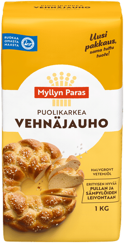 Myllyn Paras Puolikarkea Vehnäjauho 1 kg｜Myllyn Paras 中筋小麦粉 1 kg