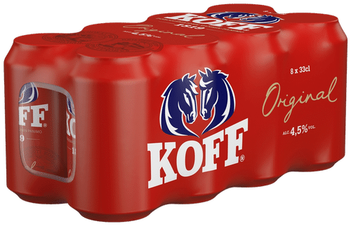 8-pack Koff Lager olut 4,5 % tölkki 0,33 L