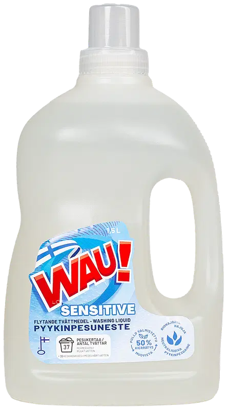 Wau 洗衣液 1.5升 敏感肌｜WAU! Pyykinpesuneste 1,5 L Sensitive