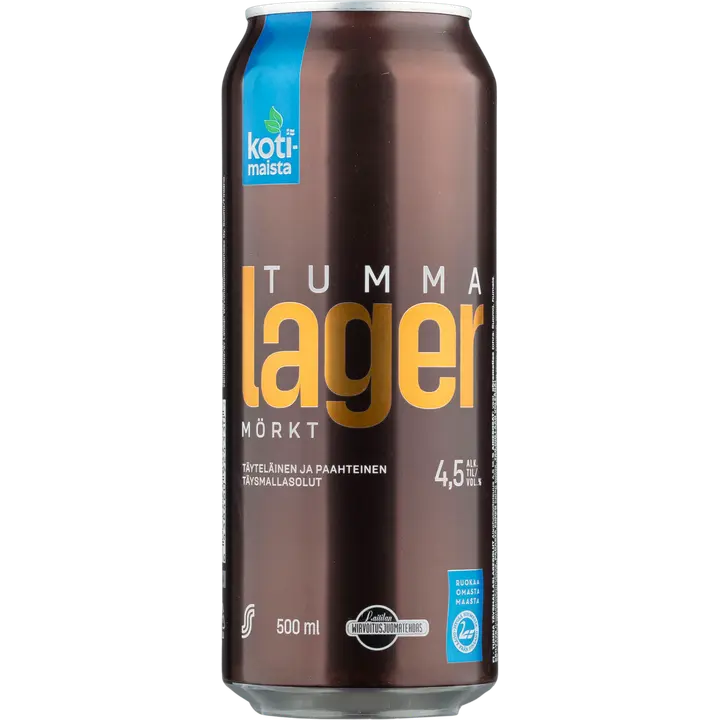 Kotimaista Tumma Lager 4,5% 0,5L olut｜Kotimaista 黑饮料 4.5% 0.5L 饮料
