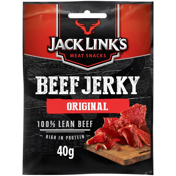 Jack Link's Beef Jerky Original, Maustettuja ja kuivattuja naudanlihasuikaleita 40g-Jack Link's 原味牛肉干、调味牛肉条 40g