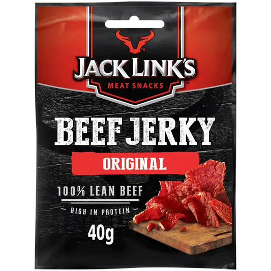 Jack Link's Beef Jerky Original, Maustettuja ja kuivattuja naudanlihasuikaleita 40g-Jack Link's 原味牛肉干、调味牛肉条 40g