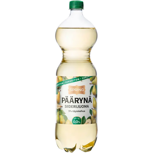 Spring 1,5l päärynäsiiderijuoma sokeriton｜Spring 1.5升无糖梨汁饮料