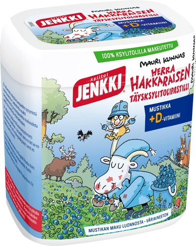 Herra Hakkarainen 珍基 哈卡莱宁先生 蓝莓 全木糖醇含片 45g｜Jenkki Herra Hakkarainen Mustikka täysksylitolipastilli 45g