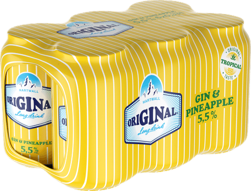 Hartwall Original Long Drink 6 x Hartwall Original Long Drink 菠萝味 5.5% 0,33 l
