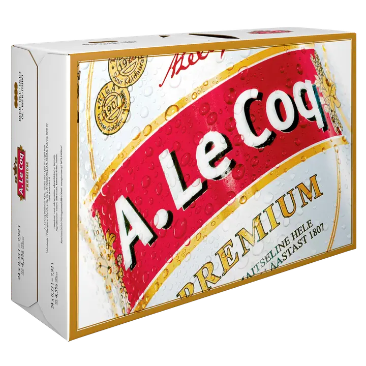 24 x A. Le Coq Premium 4,5% olut 0,33 l tlk salkku｜A. Le Coq 24 瓶 A. Le Coq Premium 4.5% 饮料，每箱 0.33 升