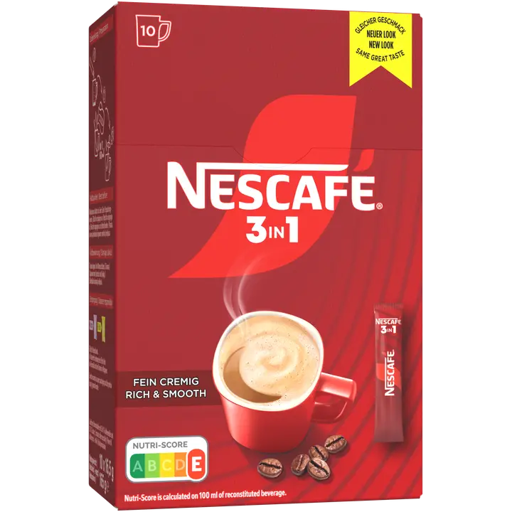 Nescafé 3in1 Classic 10 kpl/155g pikakahvi｜Nescafé 三合一经典10粒/155克速溶咖啡