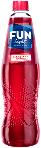 FUN Light mansikanmakuinen juomatiiviste 0,5l｜Fun Light 草莓味浓缩饮料 0,5l