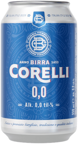 Birra Corelli 0.0% 0.33升无醇麦芽饮料罐｜Birra Corelli 0,0% 0,33l alkoholiton oluttölkki