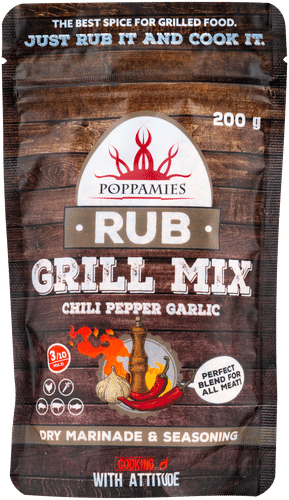 Poppamies 烧烤混合辣椒-胡椒-大蒜调味料 200g