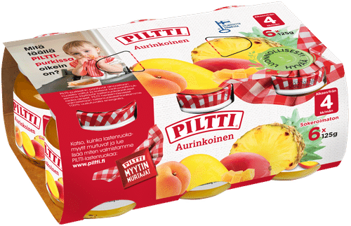 Piltti 6包 Piltti 6x125克阳光水果泥 4个月